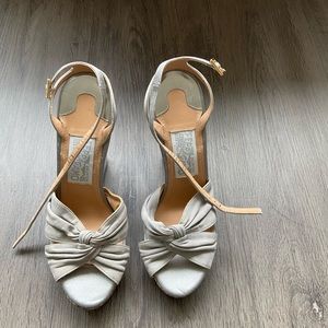 Salvadore Ferragamo Grey wedges